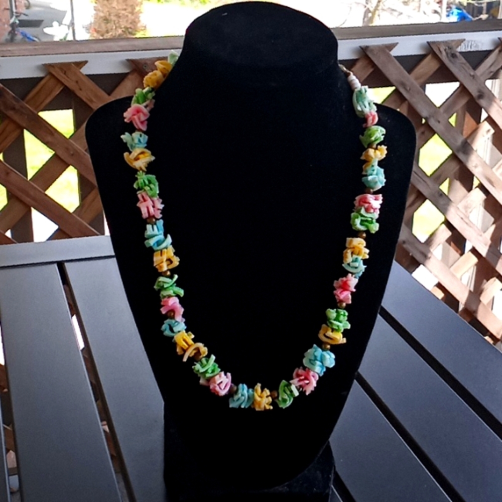 Mexican jewelry Colorful Coconut beaded Necklace